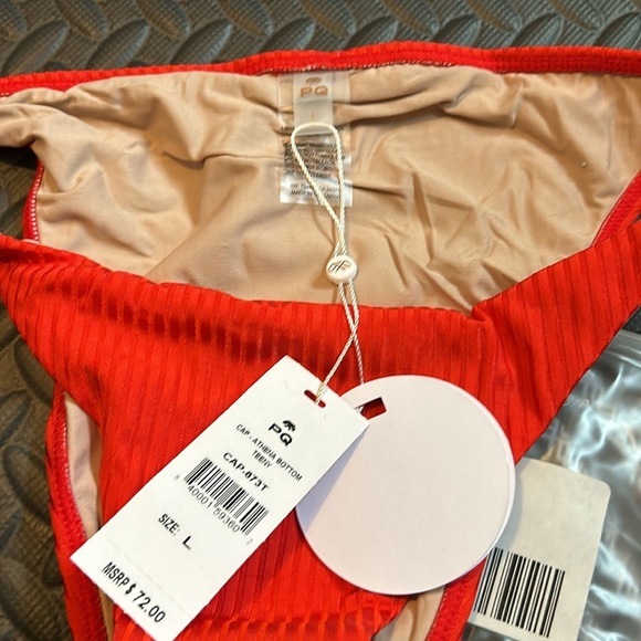 PQ Swim Red Athena bikini bottom teeny size L - Picture 9 of 13